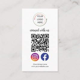 Tarjeta de presentación de código QR de medios soc