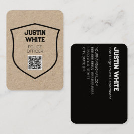 Tarjeta de presentación de código QR de oficial de
