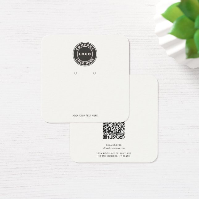 Tarjeta de presentación de código QR de su logotip (Escritorio)