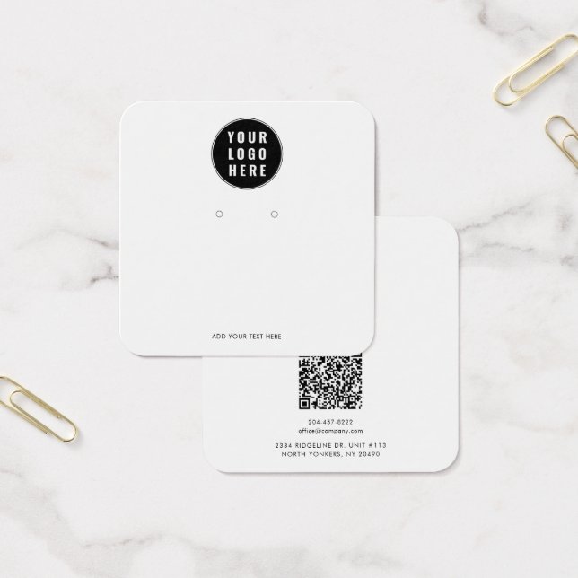 Tarjeta de presentación de código QR de su logotip (Oficina)