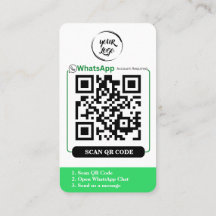 Tarjeta de presentación de código QR de WhatsApp