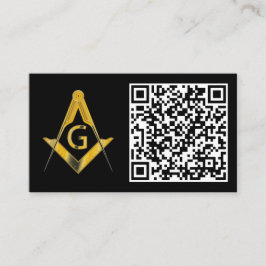 Tarjeta de presentación de código QR Freemason