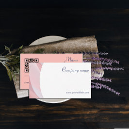 Tarjeta de presentación de código QR minimalista