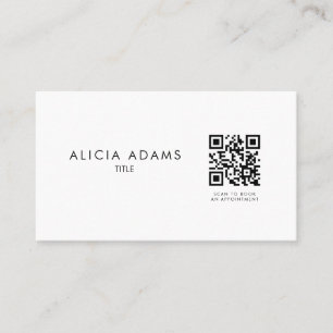 Tarjeta de presentación de código QR Minimalista p
