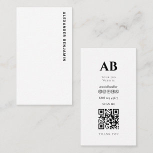 Tarjeta de presentación de código QR para controla