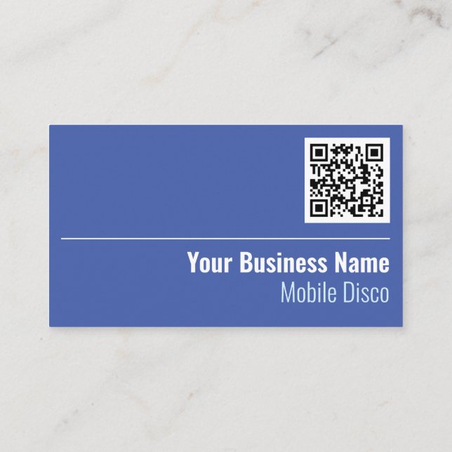 Tarjeta de presentación de código QR para disco mó (Reverso)