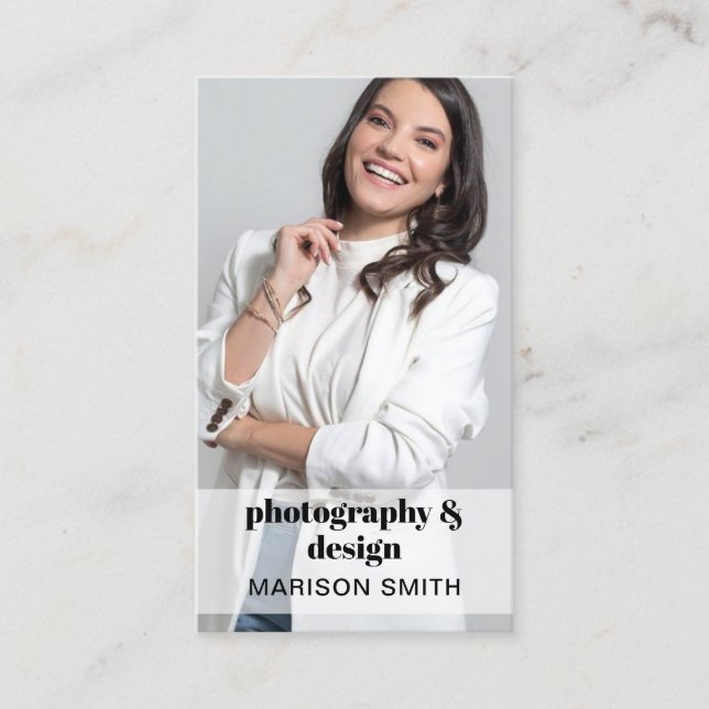 Tarjeta de presentación de código QR para fotograf (Anverso)