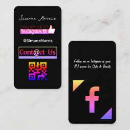 Tarjeta de presentación de código QR para medios s