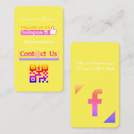 Tarjeta de presentación de código QR para medios s