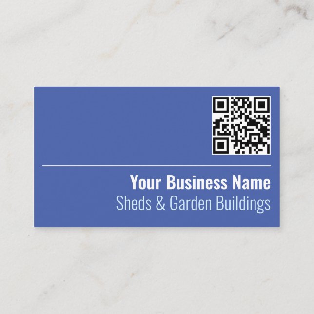 Tarjeta de presentación de código QR para Sheds &  (Reverso)