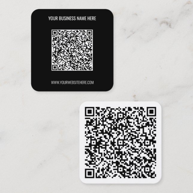 Tarjeta de presentación de código QR personalizado (Anverso / Reverso)