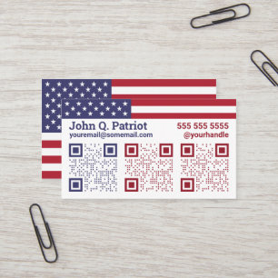Tarjeta de presentación de código QR triple con ba