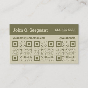 Tarjeta de presentación de código QR Triple verde