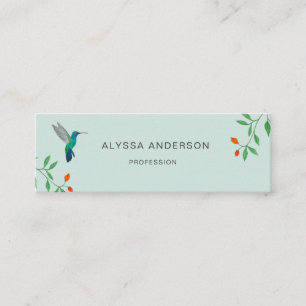 Tarjeta de presentación de colibrí