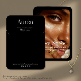 Tarjeta de presentación de collar de foto elegante