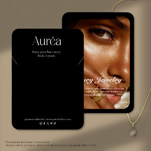 Tarjeta de presentación de collar de foto elegante