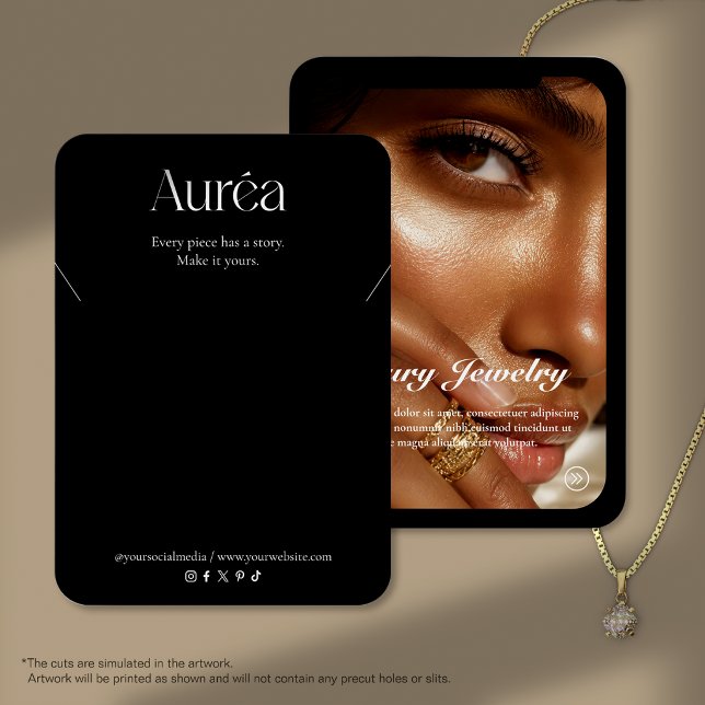 Tarjeta de presentación de collar de foto elegante (Subido por el creador)
