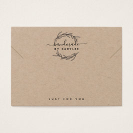 Tarjeta de presentación de collar pulsera con hoja