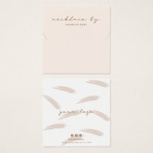 Tarjeta de presentación de collares rosa