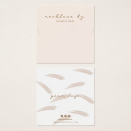 Tarjeta de presentación de collares rosa