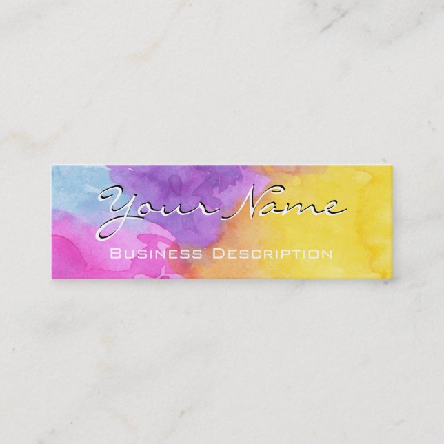 Tarjeta de presentación de color agua (Anverso)