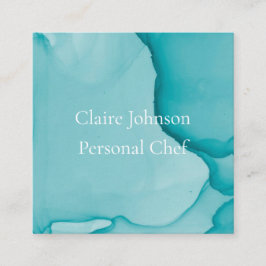 Tarjeta de presentación de color azul de tinta azu