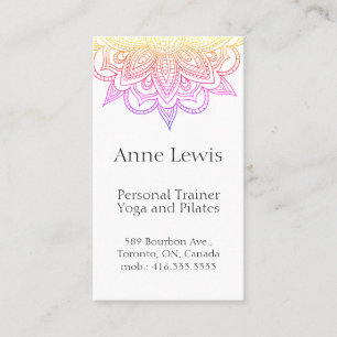 Tarjeta de presentación de color brillante, fácil 