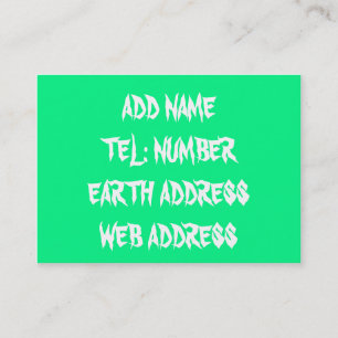 Tarjeta de presentación de color sólido verde