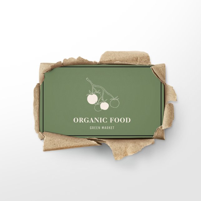 Tarjeta de presentación de comida ecológica modern (Subido por el creador)