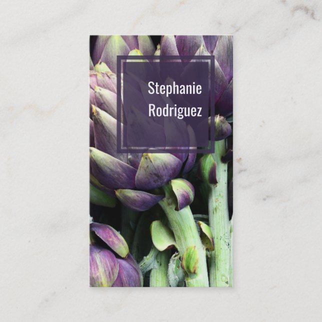 Tarjeta de presentación de comida moderna y colori (Anverso)