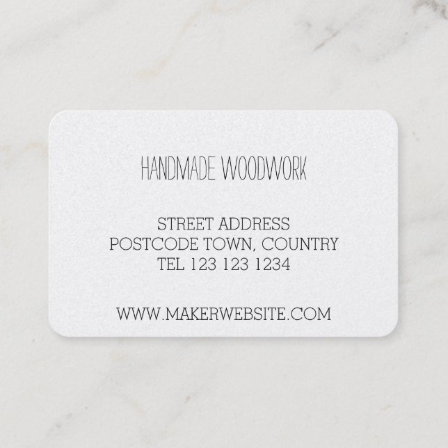 Tarjeta de presentación de cono de pino (Reverso)