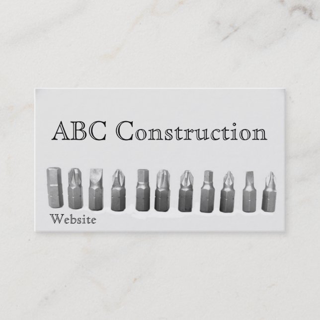 Tarjeta de presentación de consejos sobre herramie (Anverso)