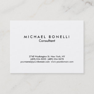 Tarjeta de presentación de consulta Minimalista mo