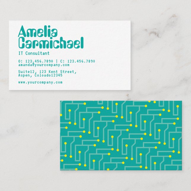 Tarjeta de presentación de Consultor de Tecnología (Anverso / Reverso)