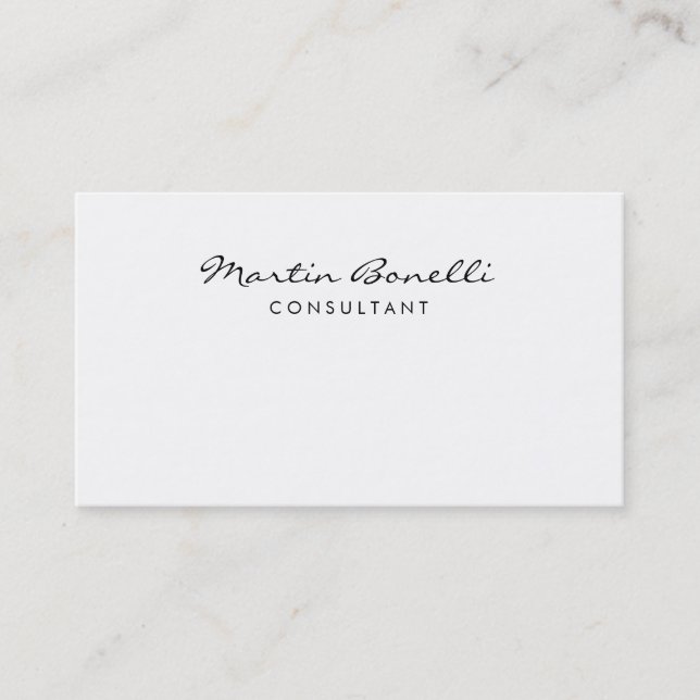 Tarjeta de presentación de Consultor Minimalista B (Anverso)
