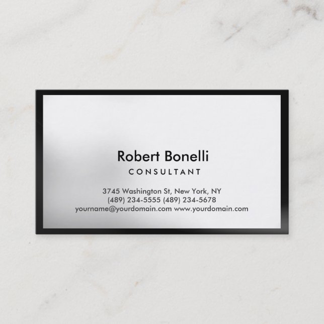 Tarjeta de presentación de consultoría moderna y s (Anverso)