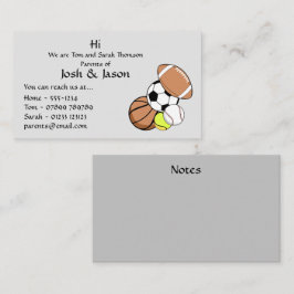 Tarjeta de presentación de contactos primaria