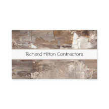 Tarjeta de presentación de contratista texturizado