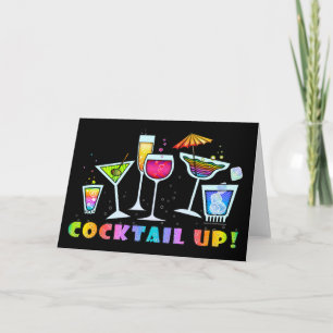 TARJETA DE PRESENTACIÓN DE COPAS PARA COCTEL O TAR