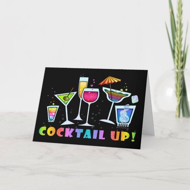 TARJETA DE PRESENTACIÓN DE COPAS PARA COCTEL O TAR (Anverso)