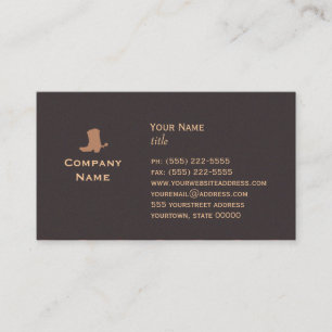 Tarjeta de presentación de Cowboy Boot