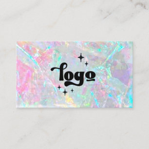 Tarjeta de presentación de cristal para iridescent