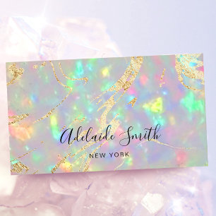 tarjeta de presentación de crystal opal stone