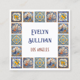 Tarjeta de presentación de cuadros de azulejos ita