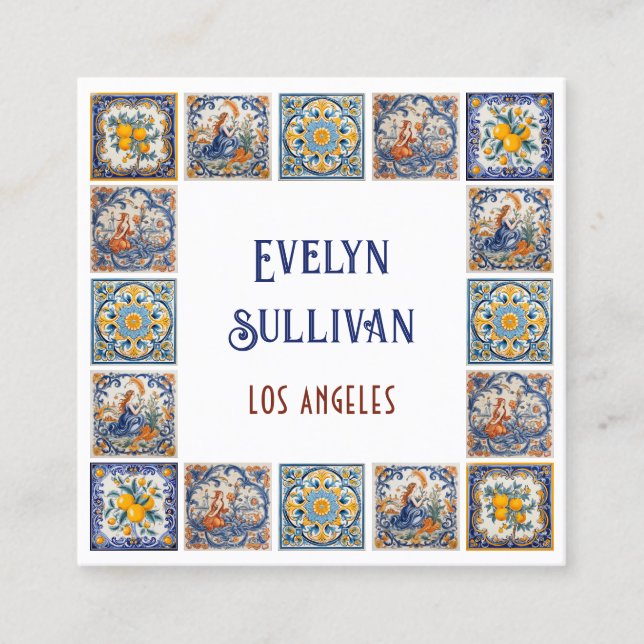 Tarjeta de presentación de cuadros de azulejos ita (Anverso)