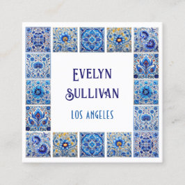 Tarjeta de presentación de cuadros de azulejos med