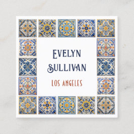 tarjeta de presentación de cuadros de baldosas med