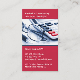 Tarjeta de presentación de cuentas