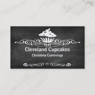 Tarjeta de presentación de Cupcakes para Chalkboar
