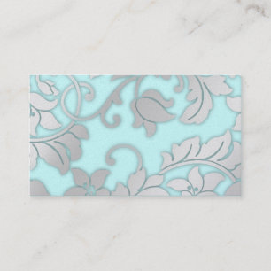 Tarjeta de presentación de Damasco plateado